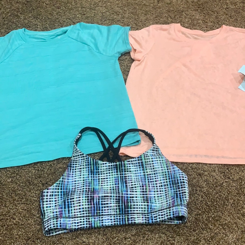 Athleta Girl sz 12 tops & sports bra
